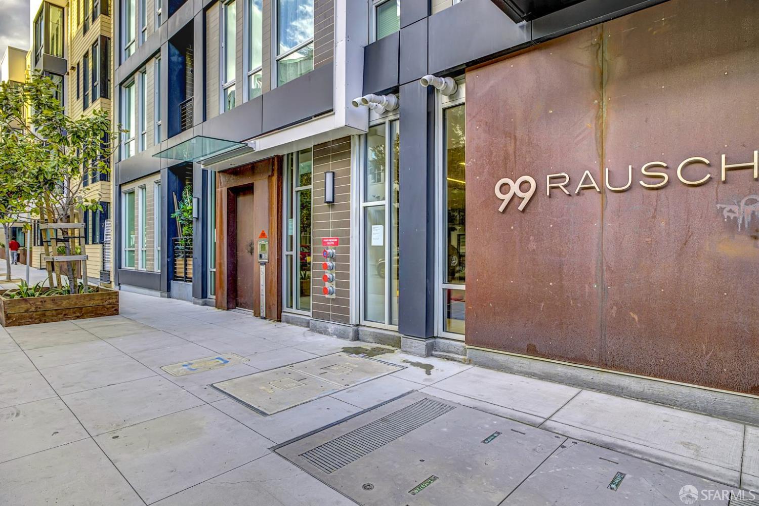 99 Rausch Street, Unit 214 San Francisco, CA 94103 - Photo 61 of 73 a view of a brick building with a door and a window