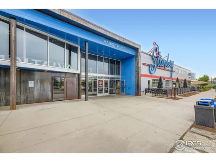 a view of an entrance of the building