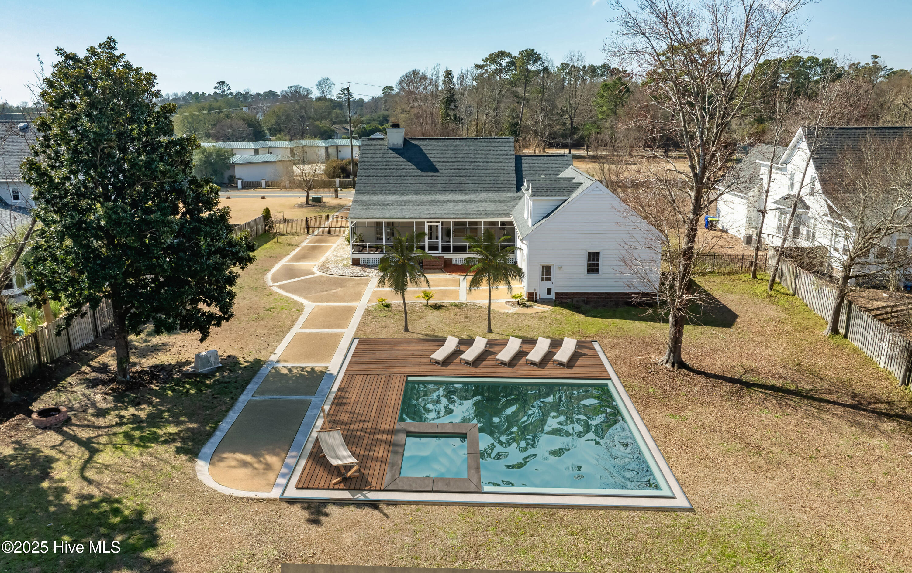 1307 Edgewater Club Road Wilmington, NC 28411 - Photo 53 of 55 Create a backyard oasis! This is a VIRTUAL rendering of what the backyard could look like with pool added!