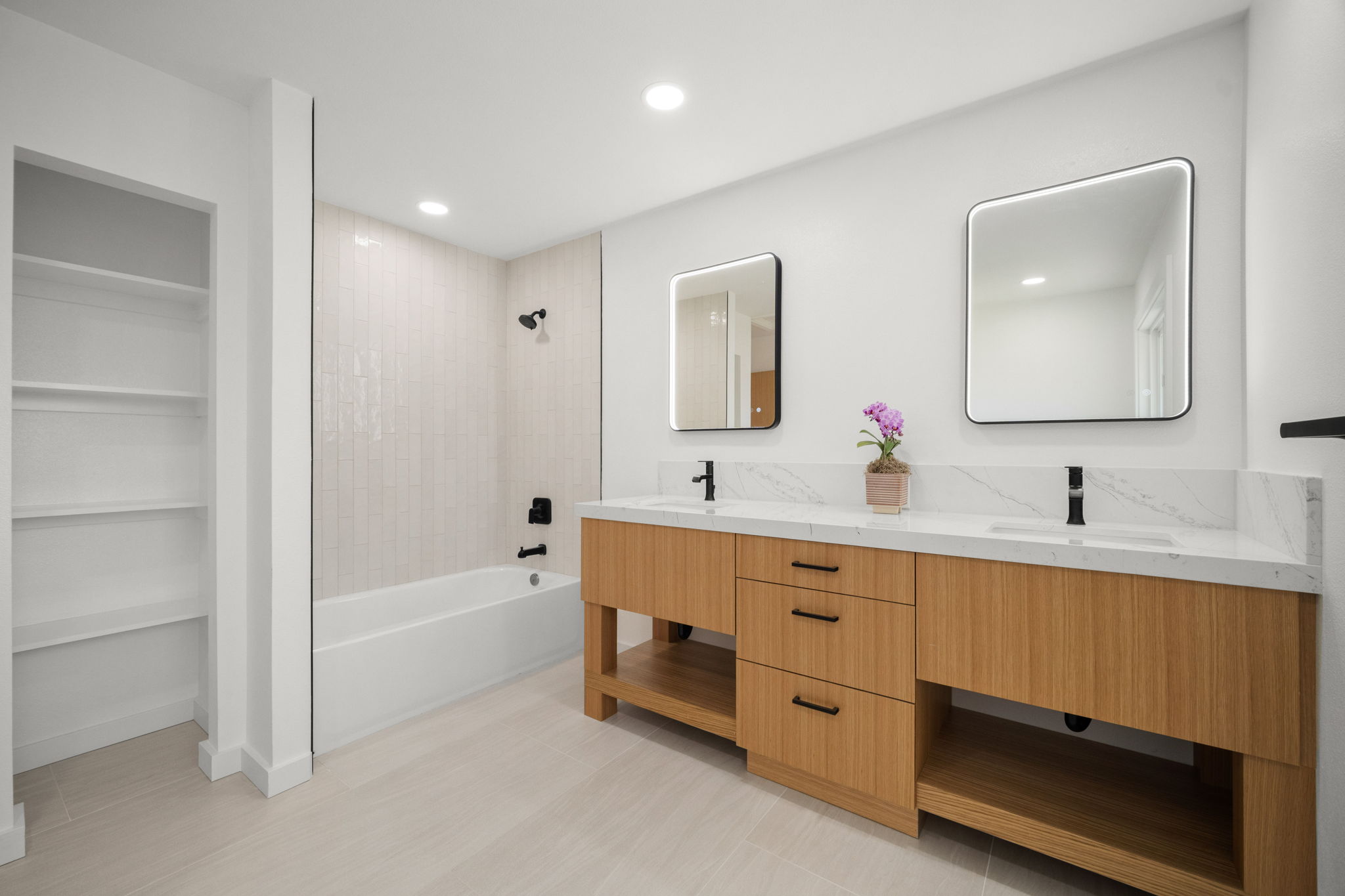 5611 Ohelo Road Kapaa, HI 96746 - Photo 20 of 30 a spacious bathroom with a double vanity sink mirror and bathtub