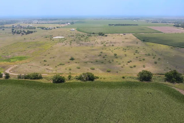 a view of an ocean and mountain