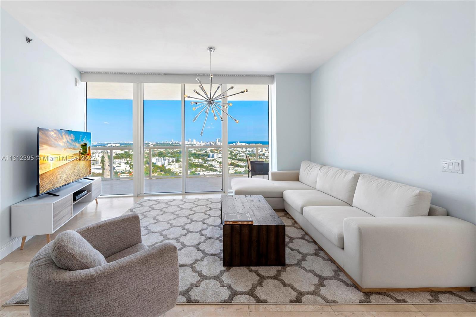 450 Alton Road, Unit 3010 Miami Beach, FL 33139 - Photo 22 of 66 a living room with furniture and a flat screen tv