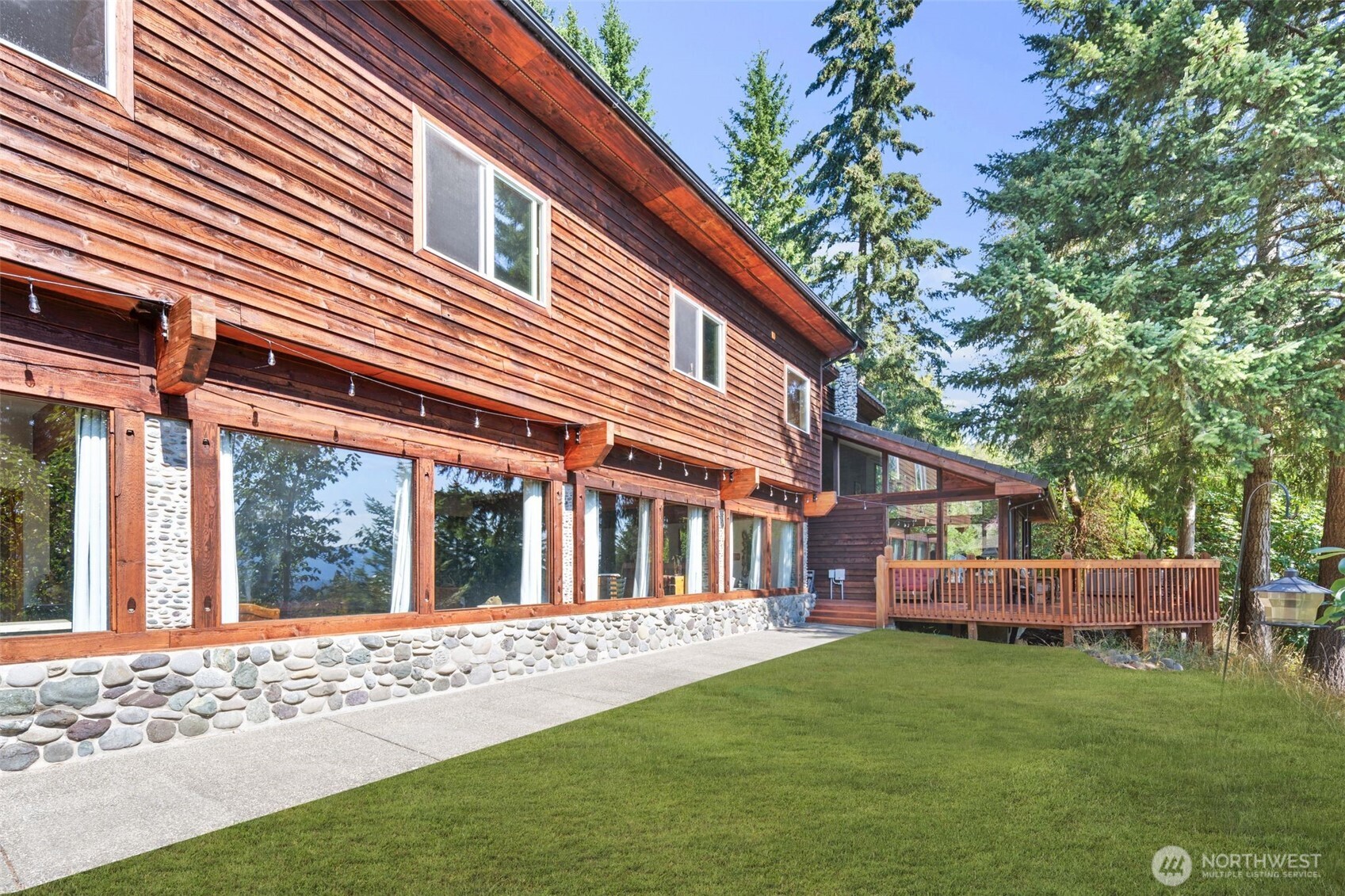 428 Eagle Ridge Road Port Angeles, WA 98363 - Photo 33 of 40 a view of backyard with deck and barbeque oven