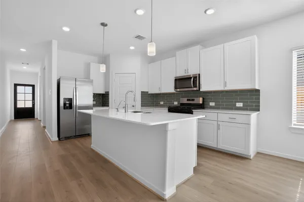 an empty room with a window