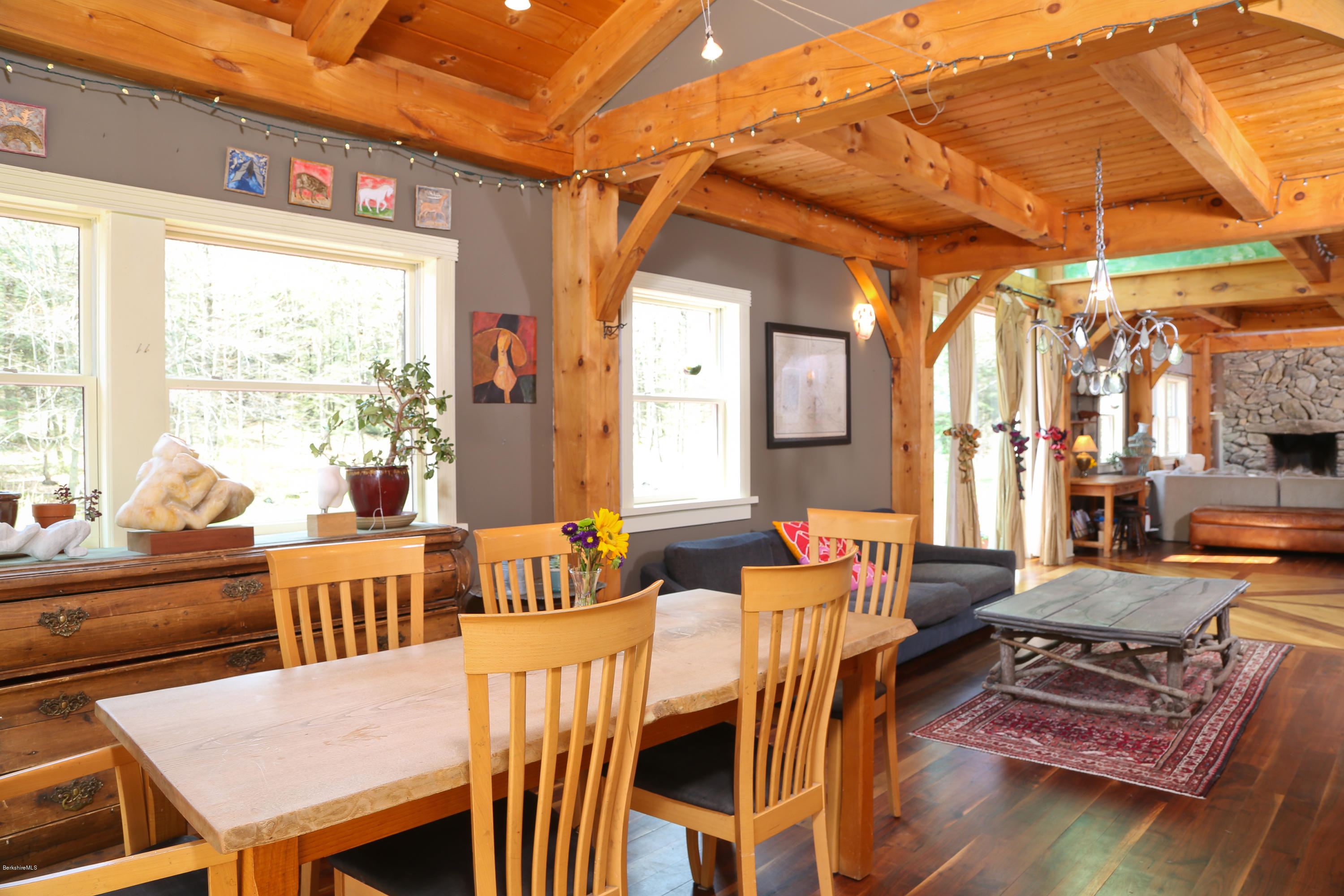 53 Maple Hill Road West Stockbridge, MA 01266 - Photo 16 of 22 a view of a dining room with furniture window and wooden floor