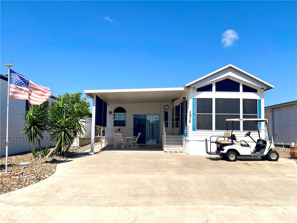a car parked in front of a house