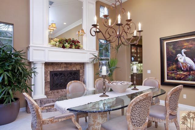 384 Loch Lomond Road Rancho Mirage, CA 92270 - Photo 7 of 25 a view of a dining room with furniture and chandelier