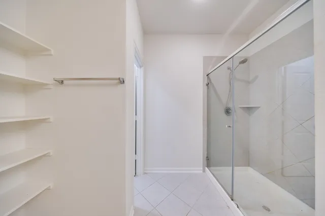 an empty room with a natural light