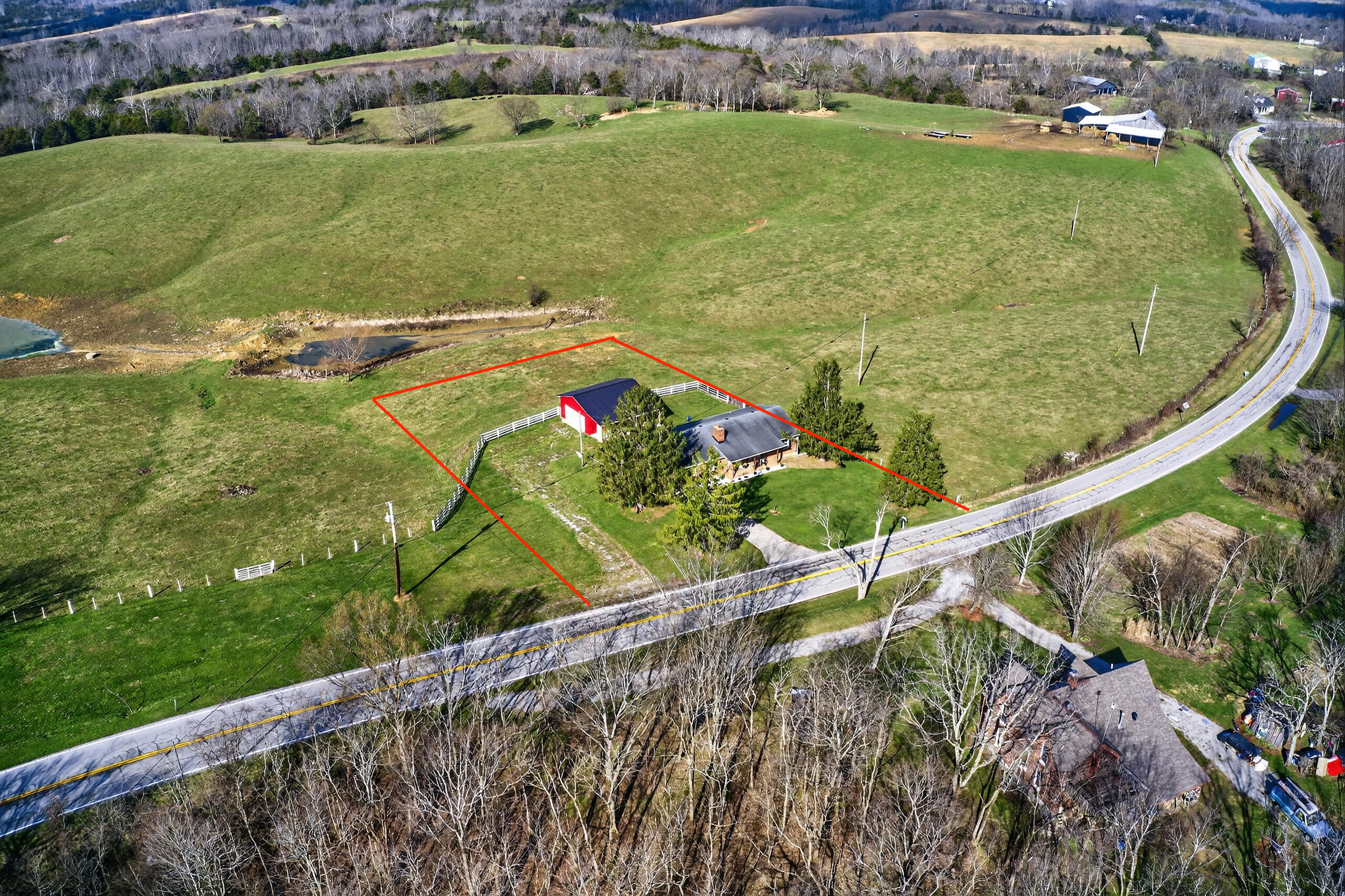 11758 Bohon Road Harrodsburg, KY 40330 - Photo 2 of 45 Aerial view of approx boundary lines