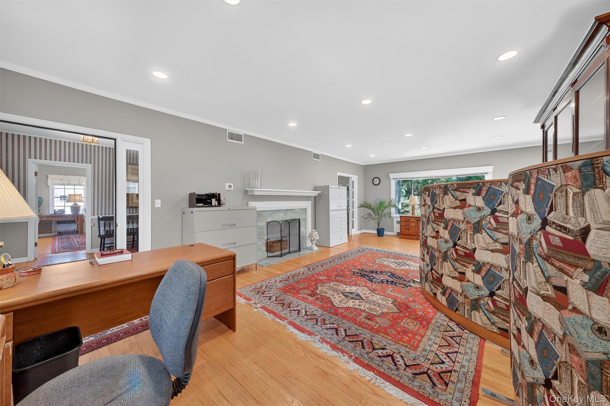 1436 Highway 52 Fishkill, NY 12524 - Photo 8 of 46 Living room with hardwood flooring, large windows and fireplace