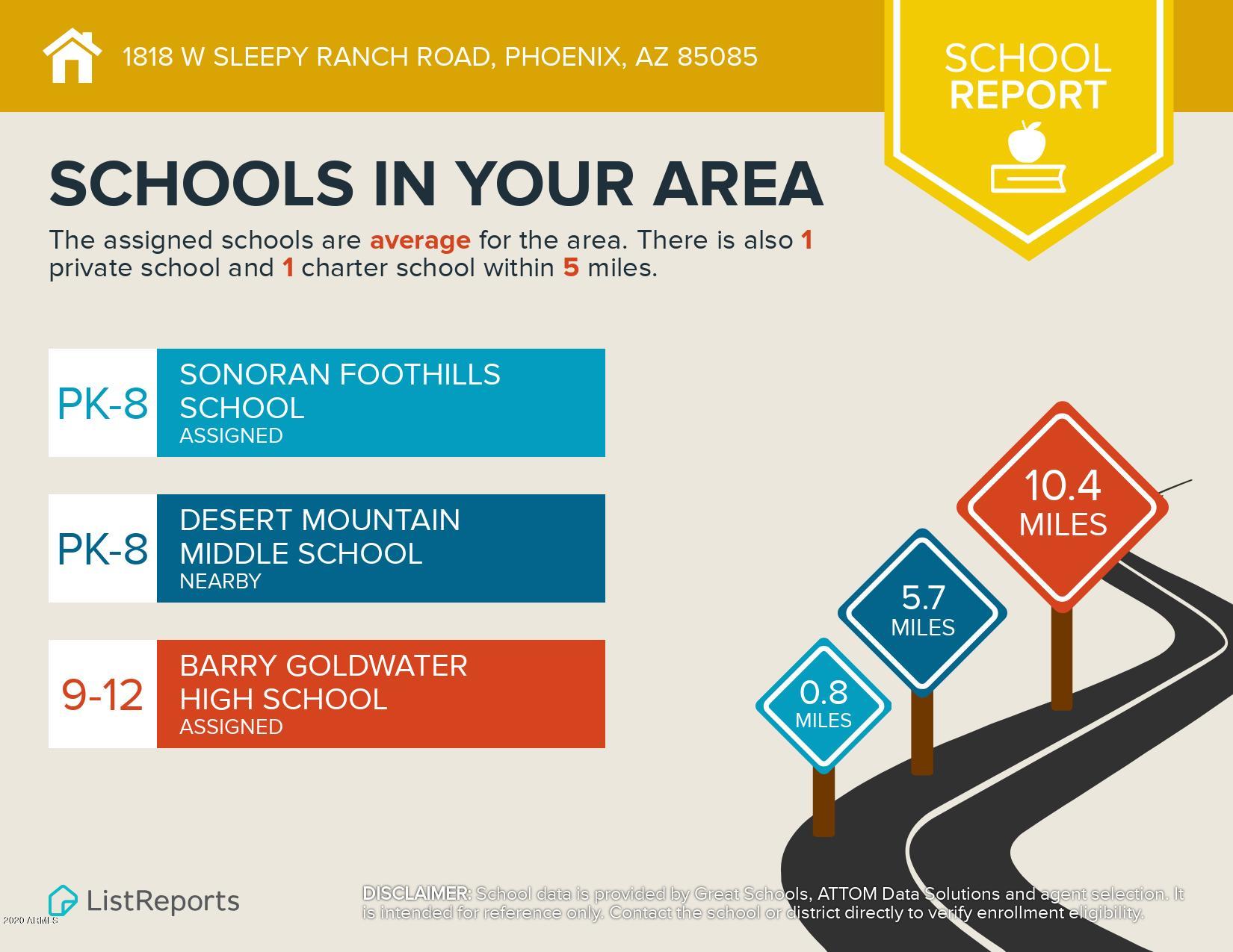 1818 West Sleepy Ranch Road Phoenix, AZ 85085 - Photo 73 of 76 schools