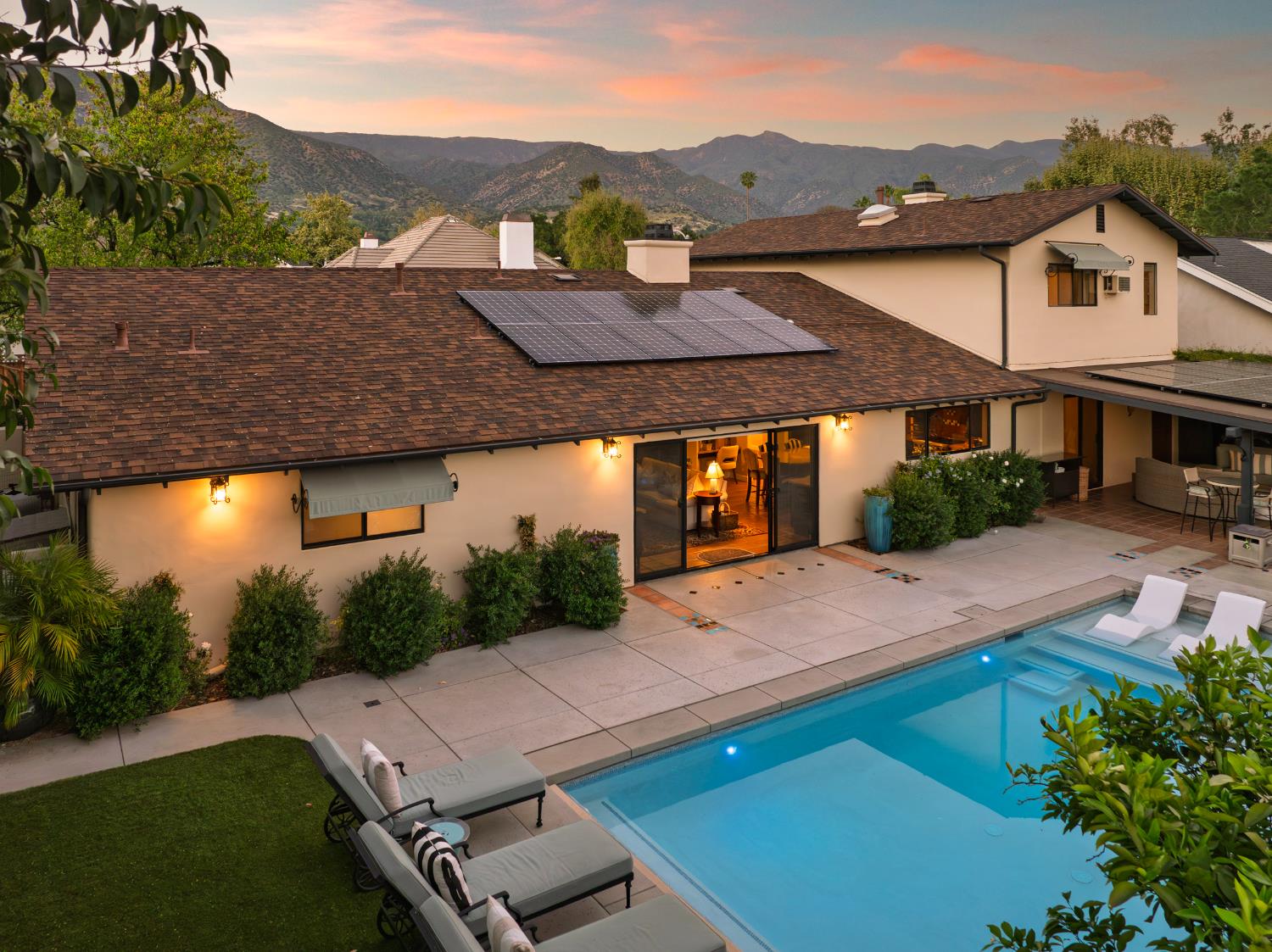 1213 San Ramon Way Ojai, CA 93023 - Photo 31 of 35 an aerial view of a house with a garden