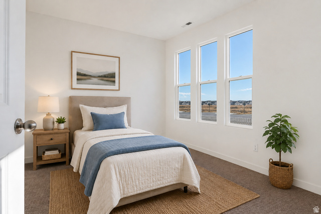 11014 South Lake Run Road, Unit 146 South Jordan, UT 84009 - Photo 12 of 22 White walls complement the carpeted flooring in this room featuring three vertical windows