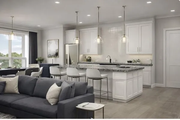 a bedroom with bed and wall painting