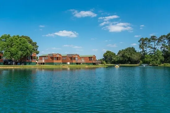 a view of a lake with a house