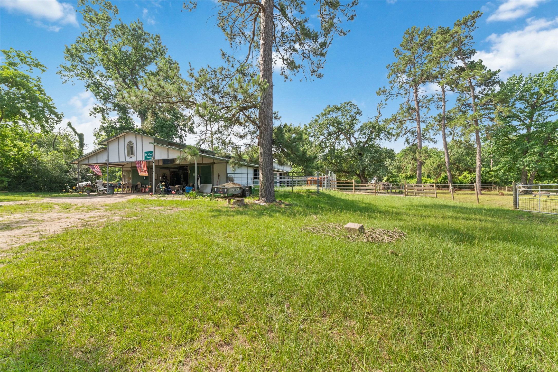 12625 Huffmeister Road Cypress, TX 77429 - Photo 13 of 35 a view of a house with a big yard and large trees