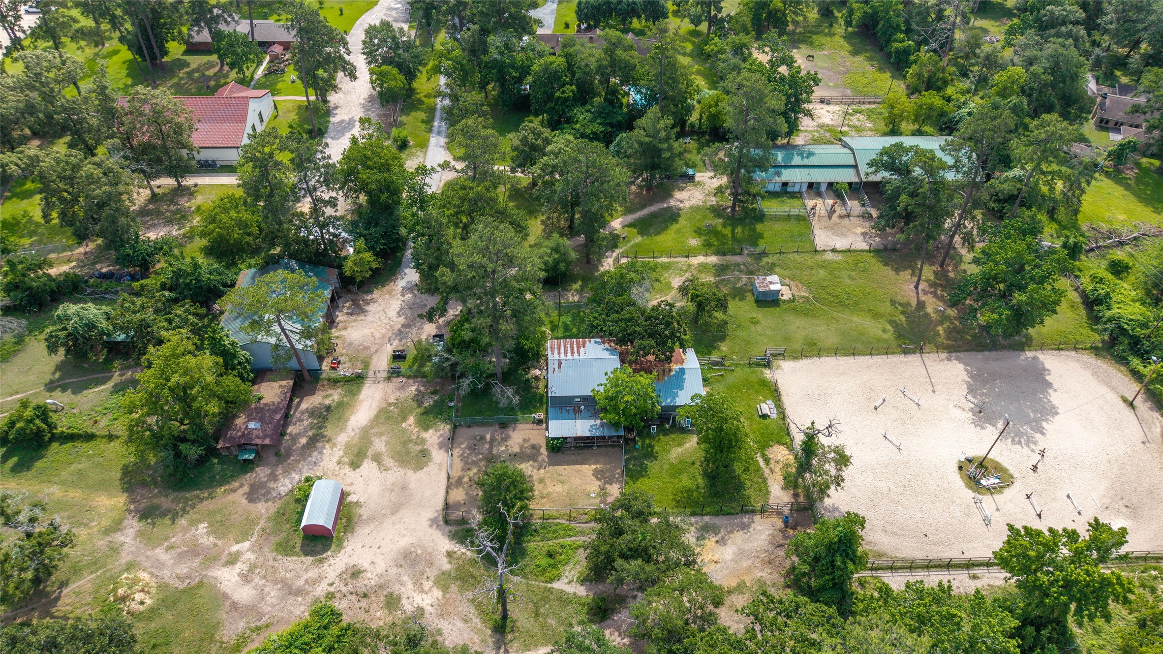 12625 Huffmeister Road Cypress, TX 77429 - Photo 17 of 35 an aerial view of residential house with outdoor space and swimming pool
