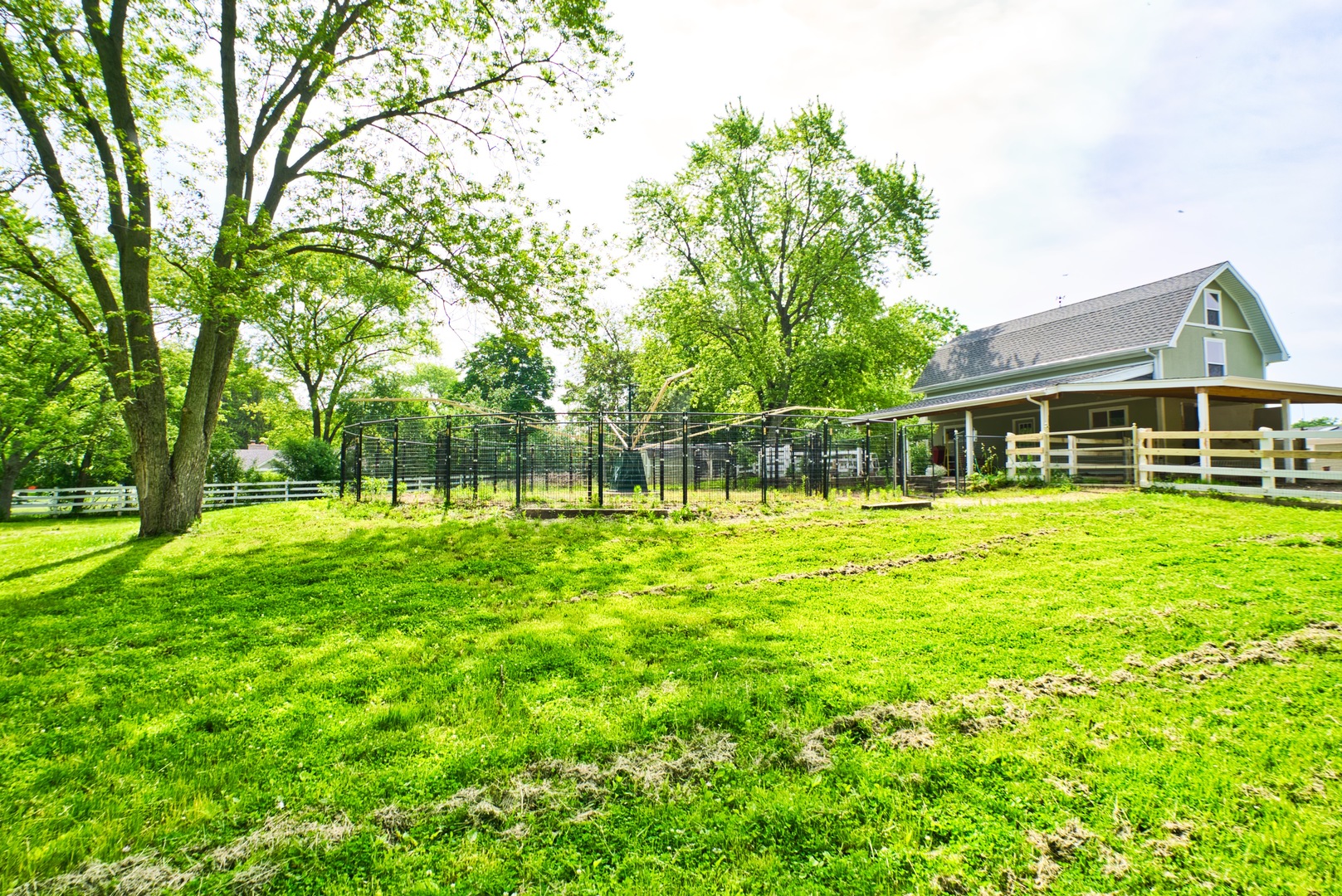 33W878 Army Trail Road Wayne, IL 60184 - Photo 19 of 36 a backyard of a house with lots of green space and fountain