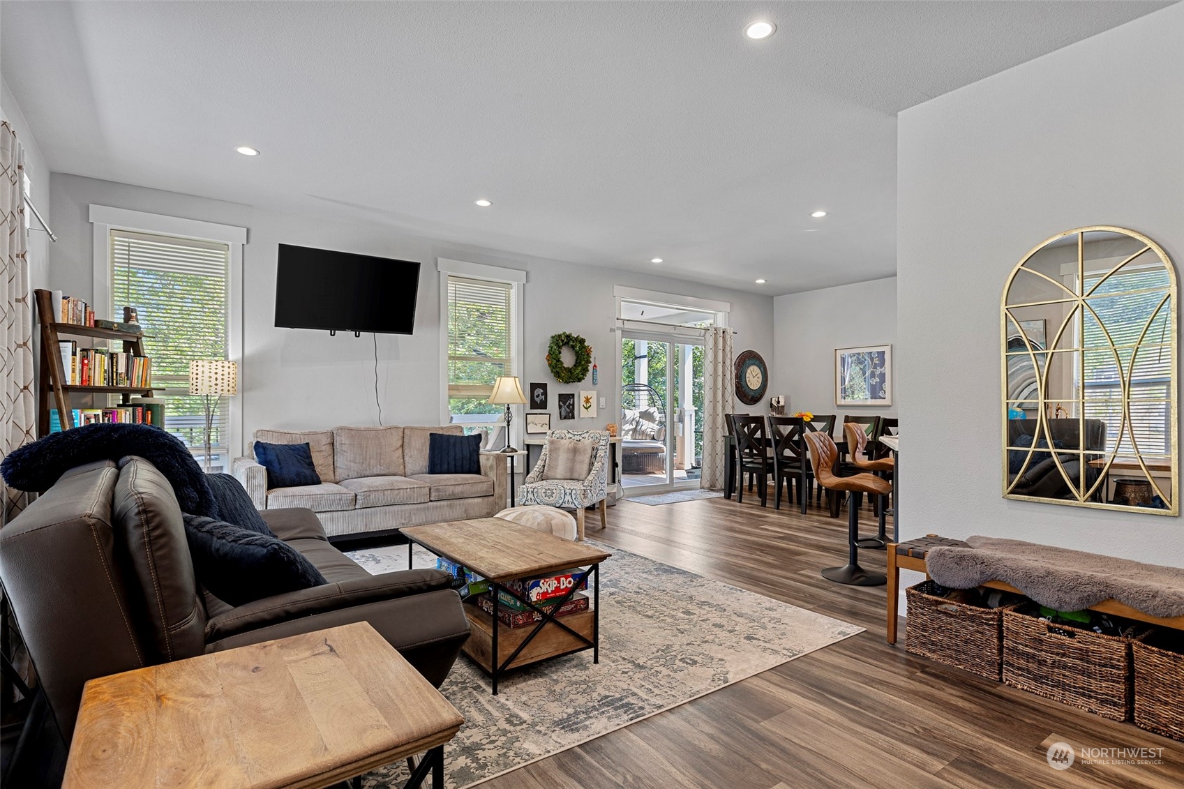 6303 Kirkhill Road Clinton, WA 98236 - Photo 7 of 40 a living room with furniture or couch and a flat screen tv