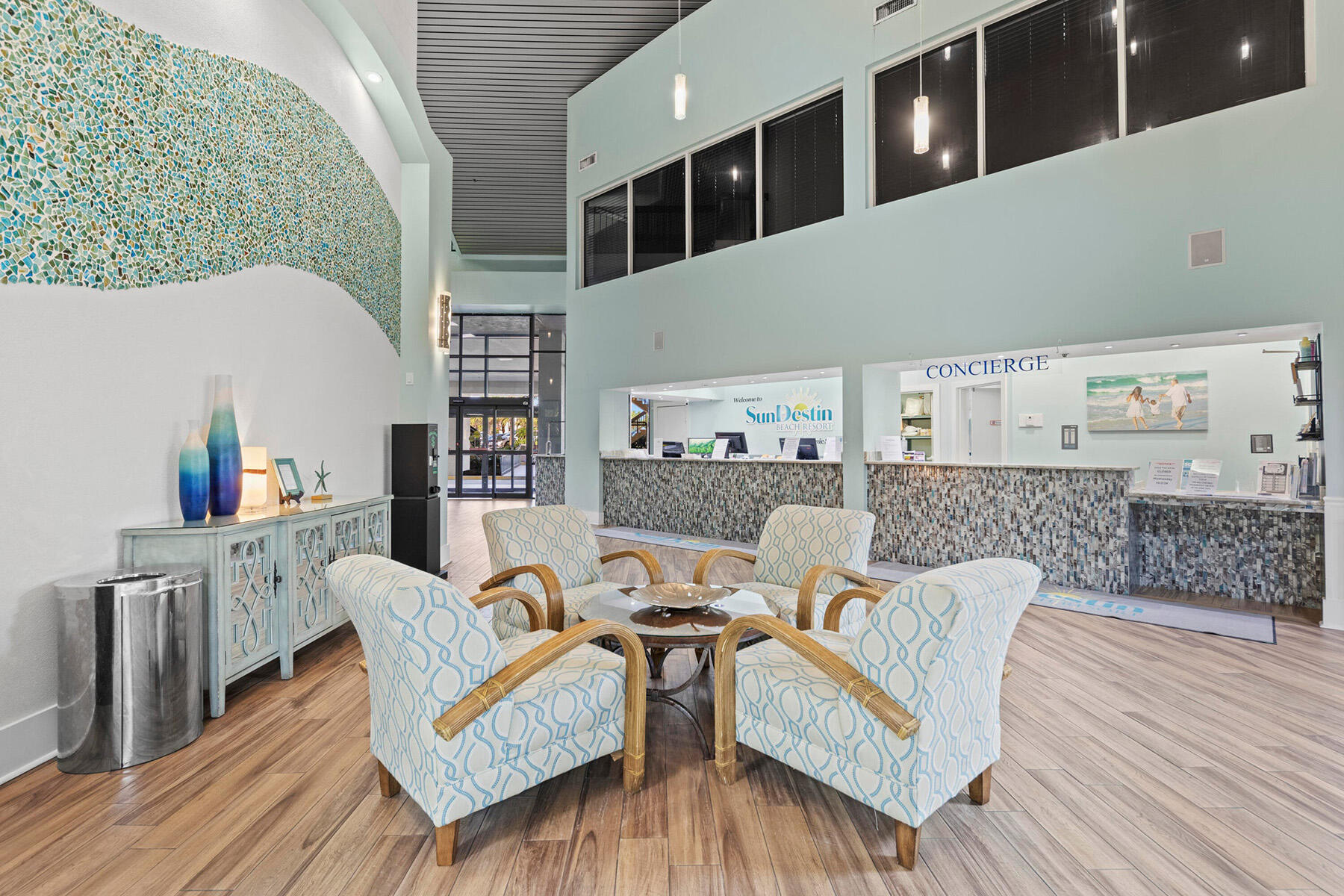 1040 Highway 98, Unit 518 Destin, FL 32541 - Photo 38 of 40 a living room with furniture and wooden floor