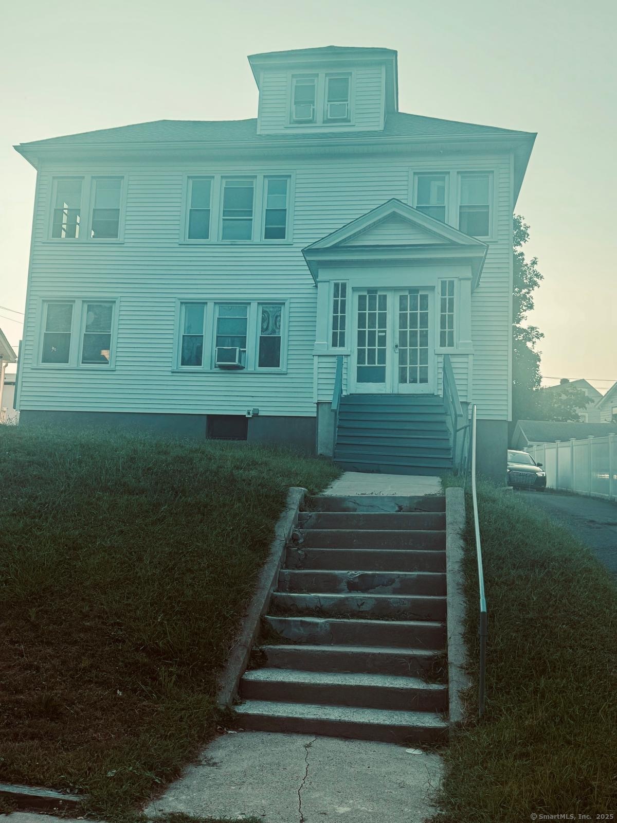 a front view of a house