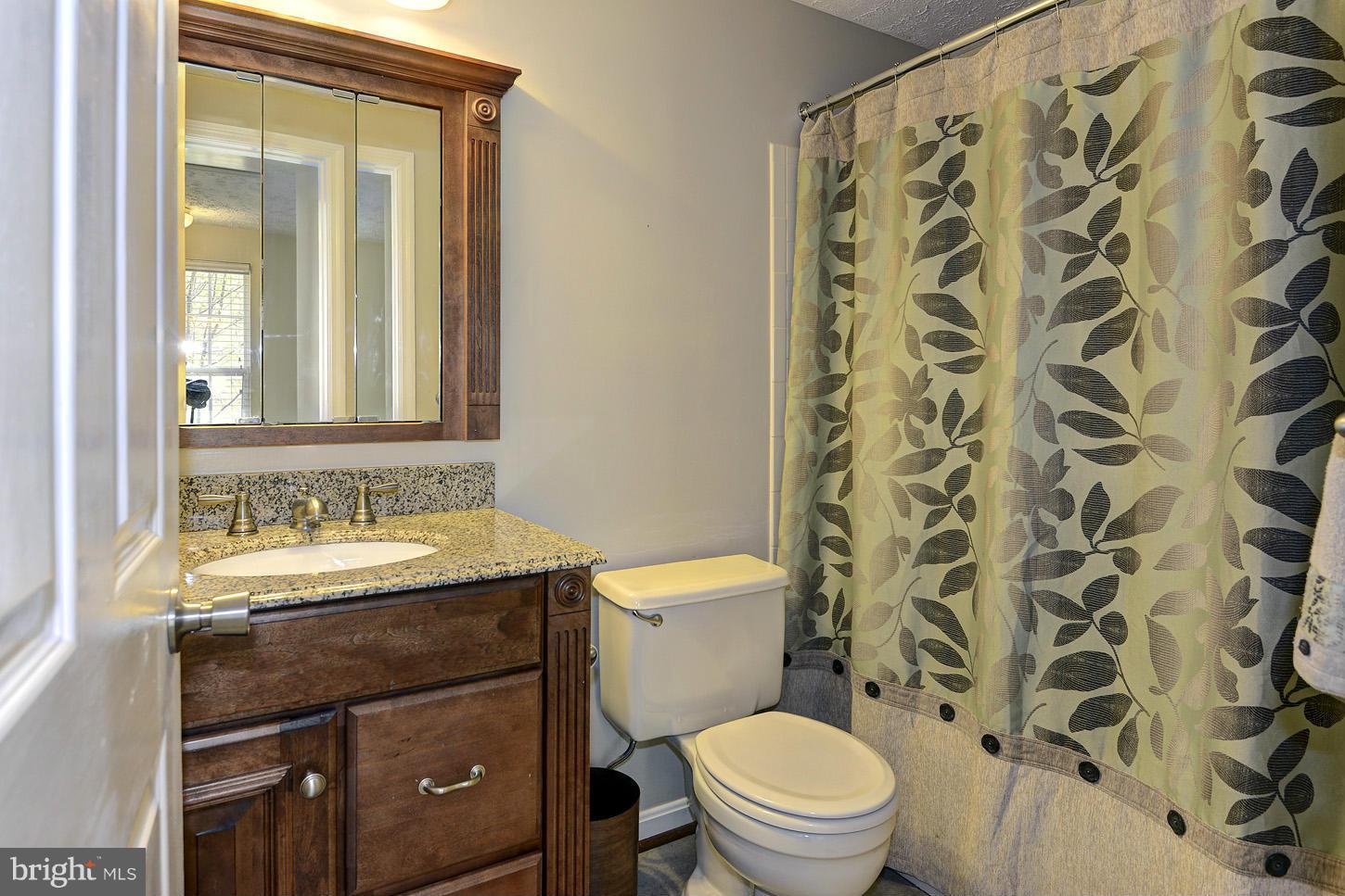 1511 Autumn Ridge Circle Reston, VA 20194 - Photo 16 of 29 a bathroom with a granite countertop sink a toilet and a mirror