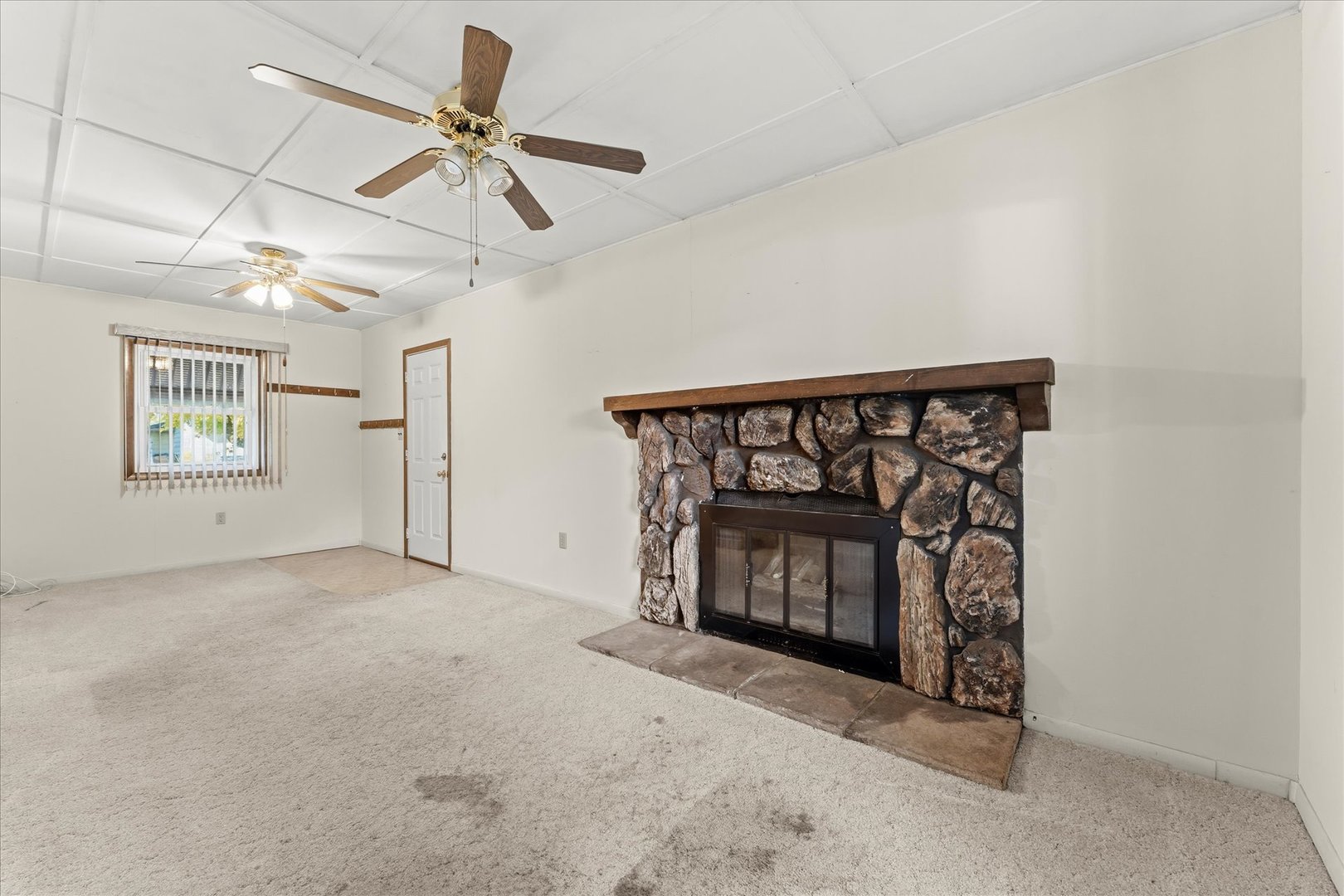 211 South Main Street Argenta, IL 62501 - Photo 16 of 32 a view of an empty room with a fireplace
