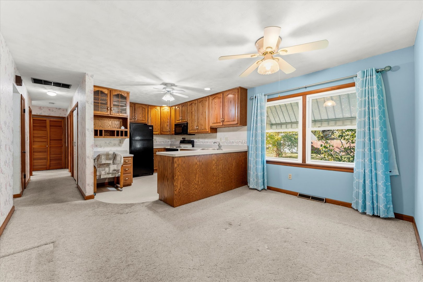 211 South Main Street Argenta, IL 62501 - Photo 10 of 32 a view of a livingroom with furniture closet and a window