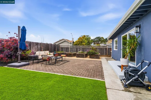 a view of a house with a patio
