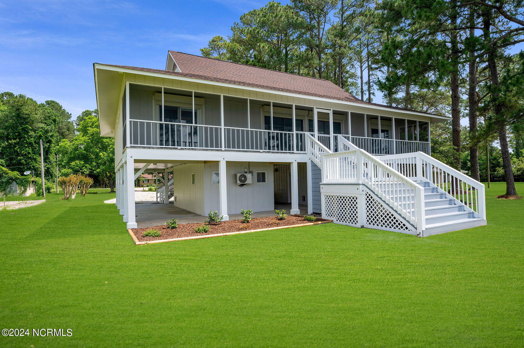 2017 Old Pamlico Beach Road West Belhaven, NC 27810 - Photo 17 of 26 Beautiful back staircase leads down to the water