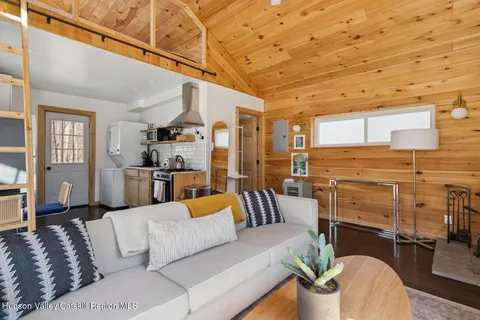 a view of a living room with a couch
