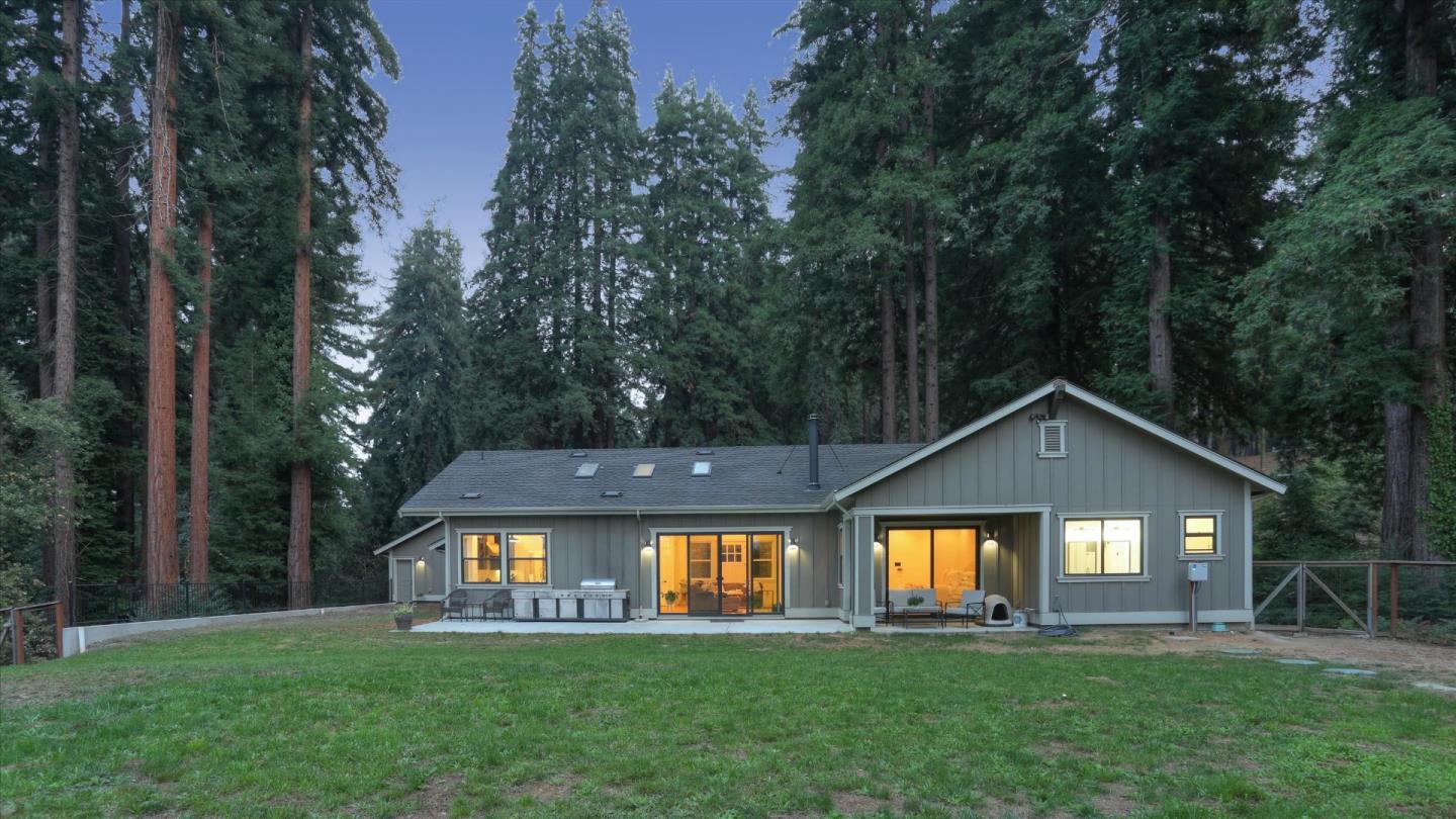 355 McKee Road Felton, CA 95018 - Photo 33 of 71 a front view of house with a garden and trees
