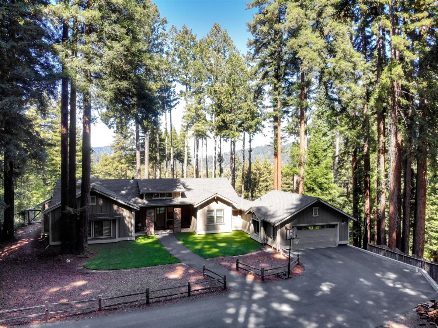 355 McKee Road Felton, CA 95018 - Photo 63 of 71 a front view of a house with garden