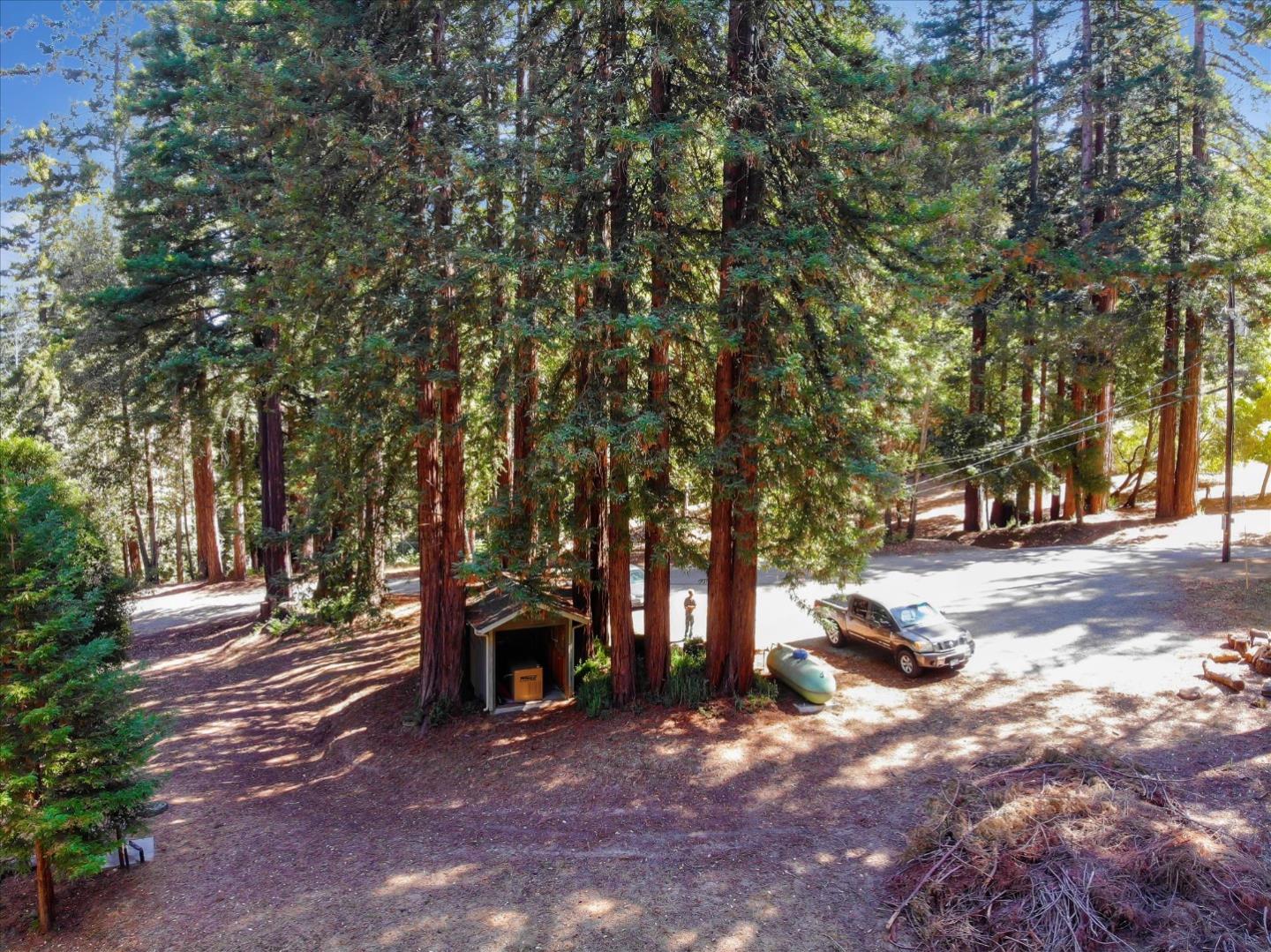 355 McKee Road Felton, CA 95018 - Photo 65 of 71 a view of outdoor space with deck and tree