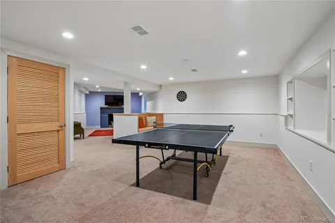 a room with furniture and a table