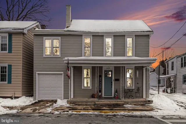 a front view of a house