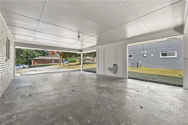 a view of a room with an empty space