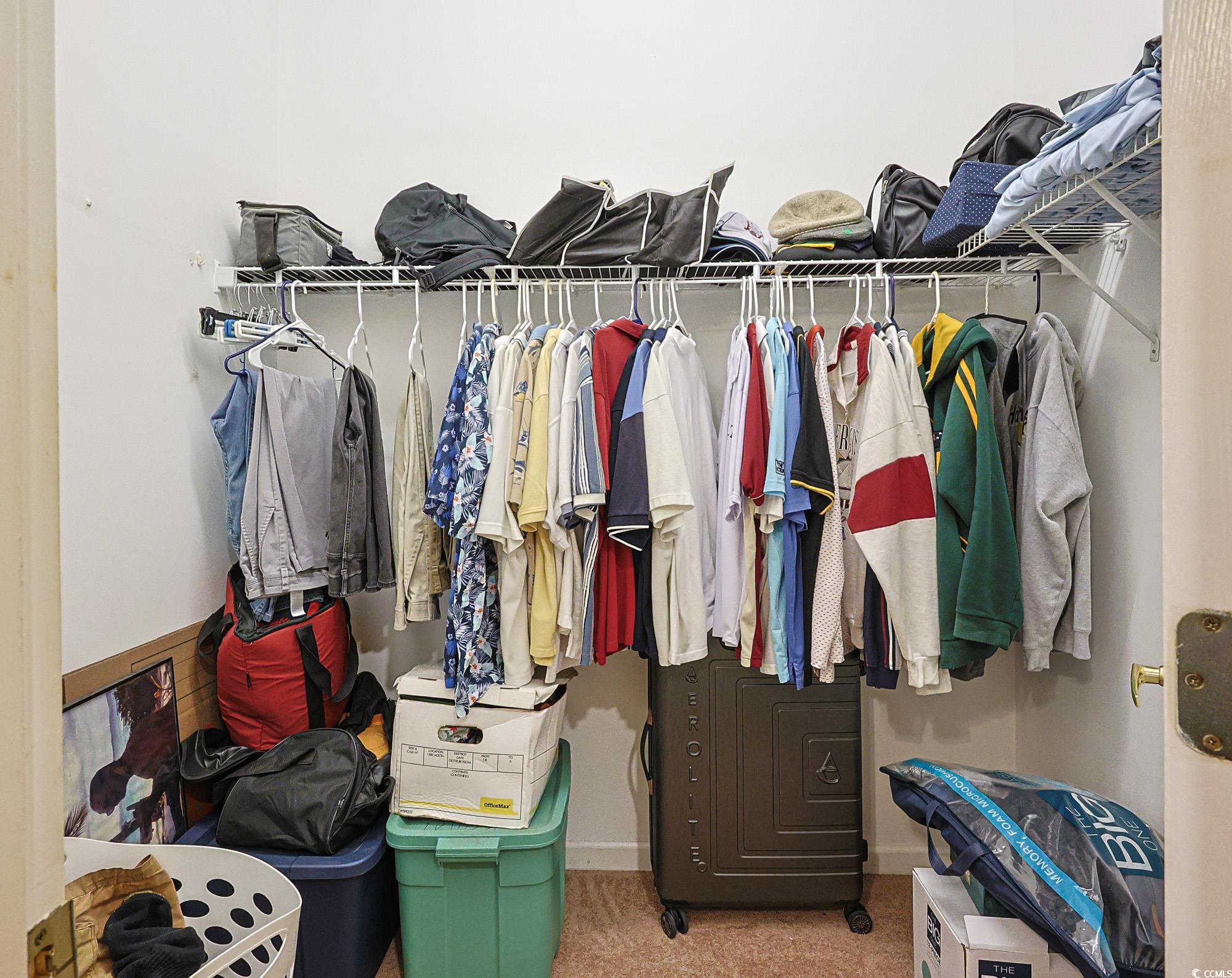 2302 Sweetwater Boulevard, Unit 2302 Murrells Inlet, SC 29576 - Photo 13 of 24 Walk in closet with light carpet