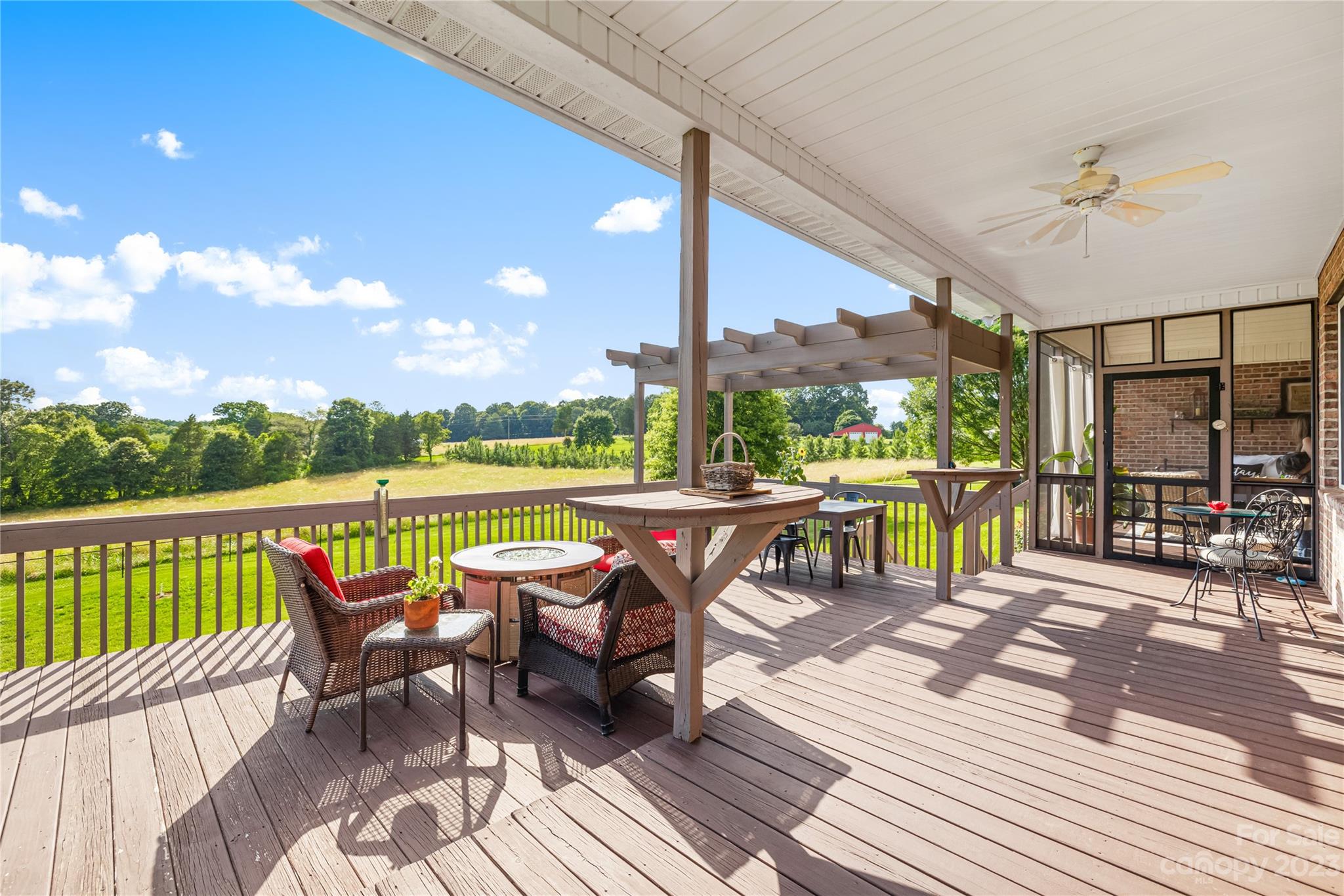 5423 Reepsville Road Vale, NC 28168 - Photo 29 of 48 a view of a terrace with wooden floor and outdoor seating