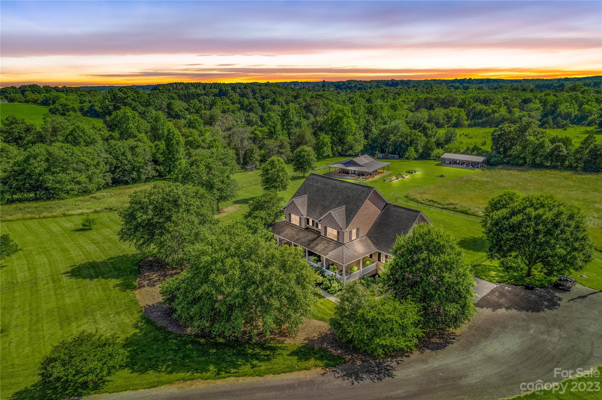 5423 Reepsville Road Vale, NC 28168 - Photo 47 of 48 a view of a city with lush green forest