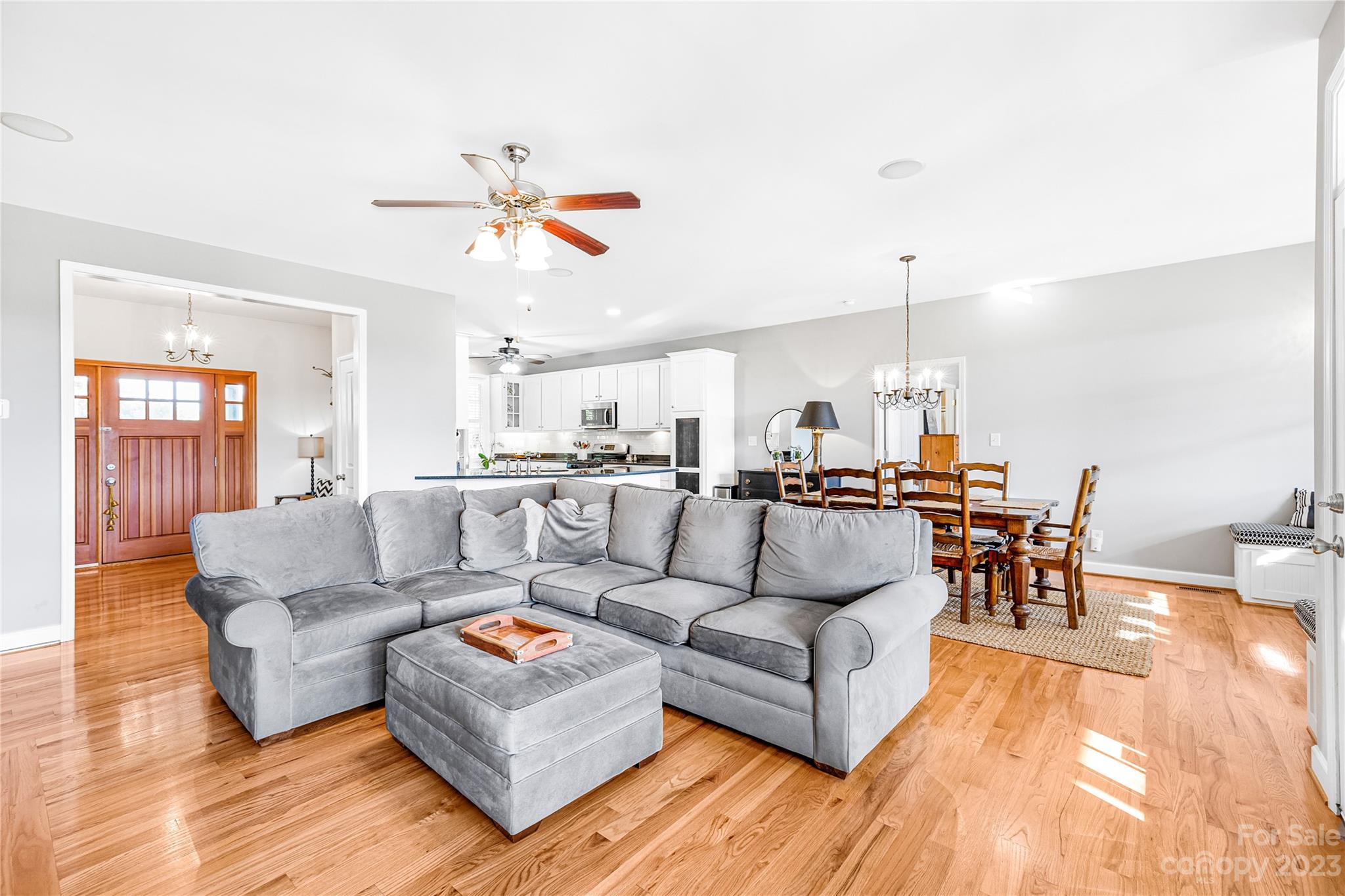 5423 Reepsville Road Vale, NC 28168 - Photo 10 of 48 a living room with furniture kitchen view and a wooden floor
