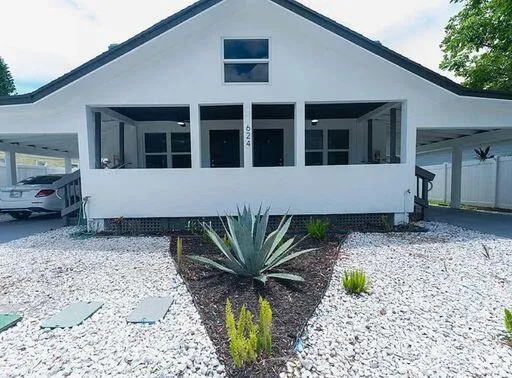 a house view with a sitting space