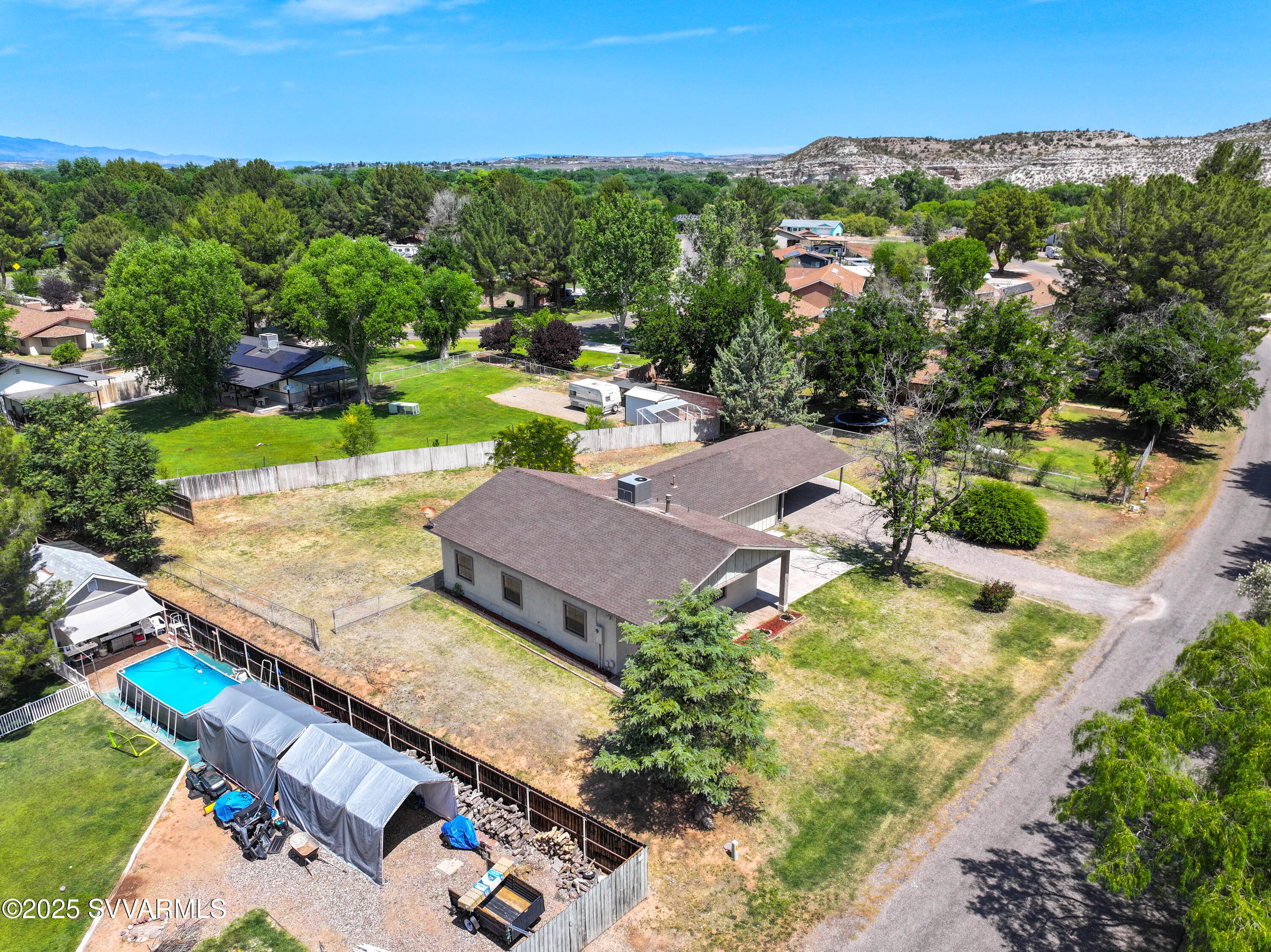 248 South River Cave Road Camp Verde, AZ 86322 - Photo 28 of 36 an aerial view of a house with a garden