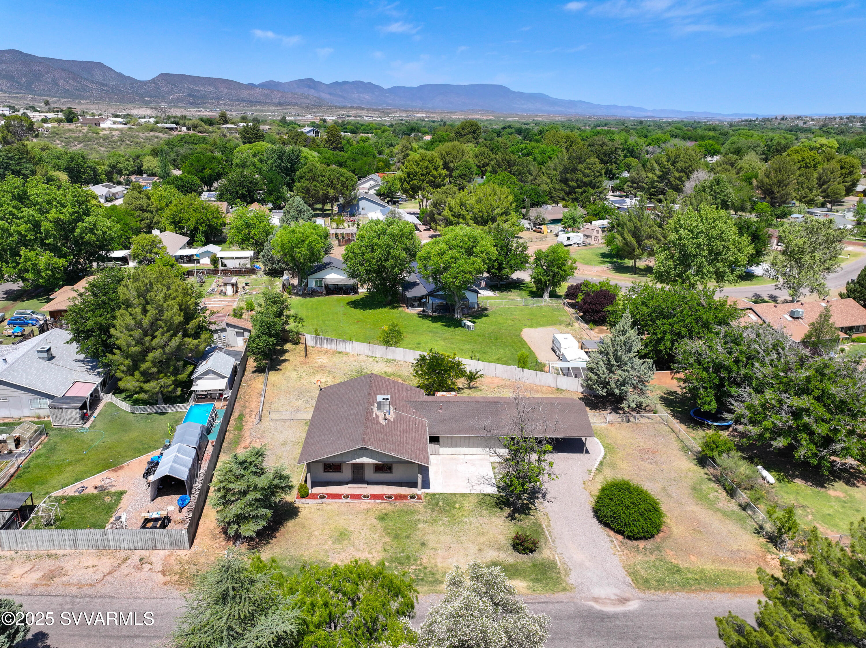 248 South River Cave Road Camp Verde, AZ 86322 - Photo 29 of 36 an aerial view of a house with a garden
