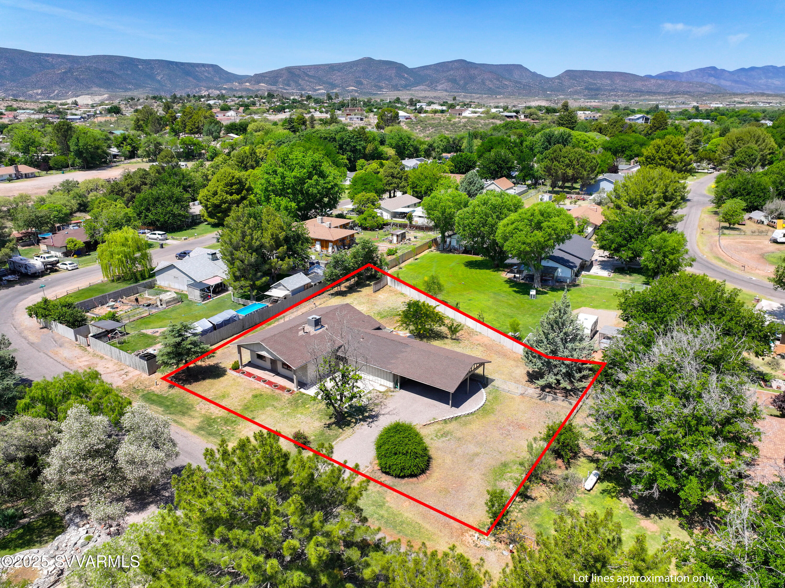 248 South River Cave Road Camp Verde, AZ 86322 - Photo 30 of 36 an aerial view of a house with an outdoor space
