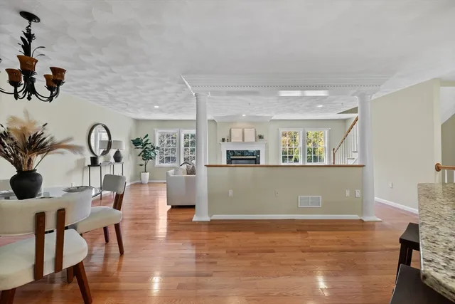 a view of a livingroom with furniture and window