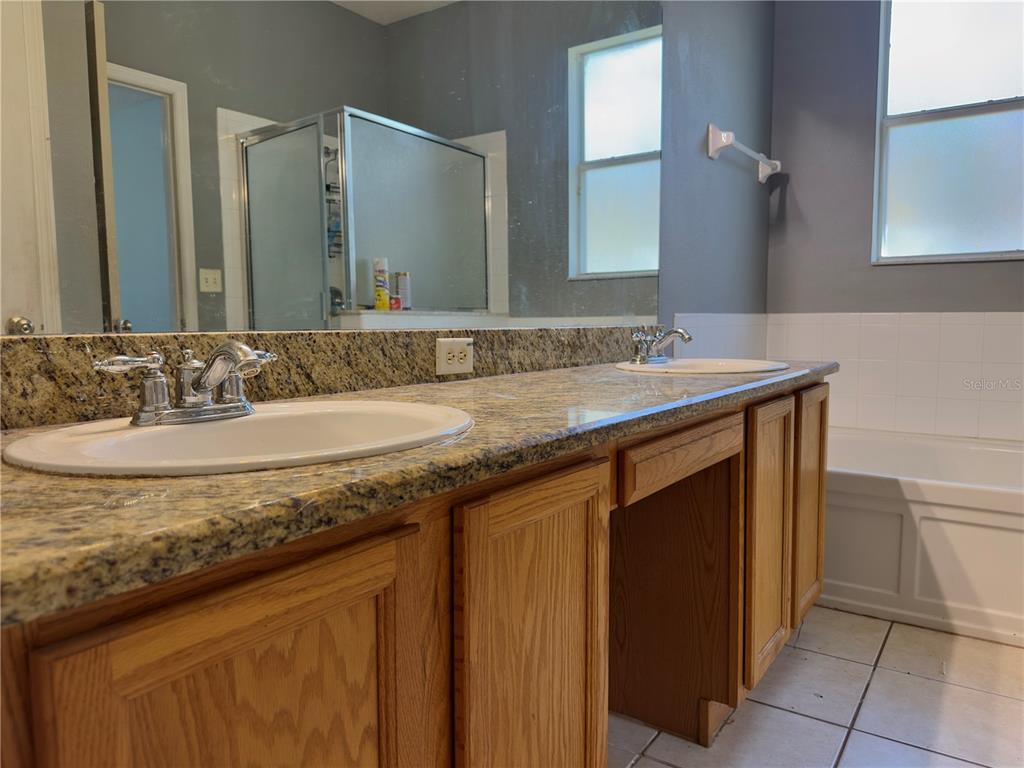 403 Thicket Crest Road Seffner, FL 33584 - Photo 24 of 28 a bathroom with a granite countertop sink and a mirror