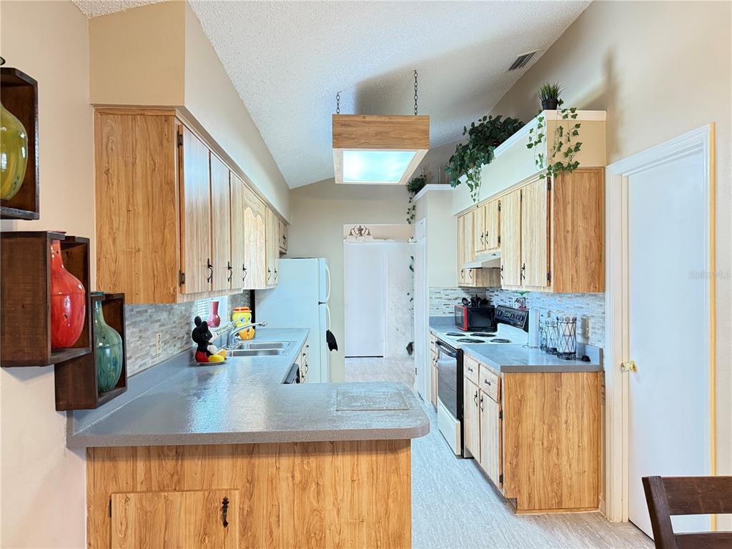 20 Cedar Road Ocala, FL 34472 - Photo 8 of 28 a kitchen with stainless steel appliances granite countertop a sink a stove and a refrigerator