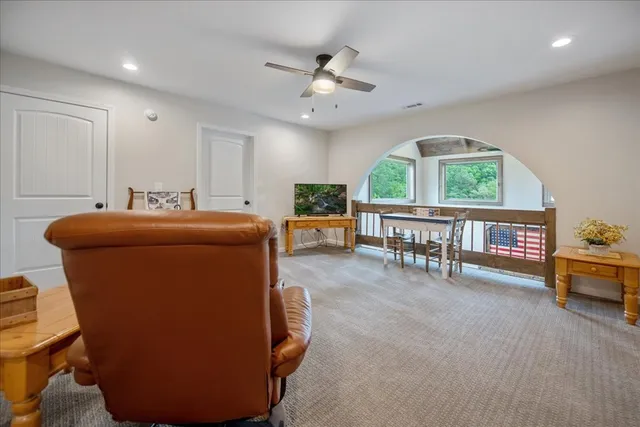 a fireplace with a clock on top of it