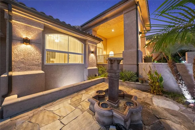 a view of an outdoor space yard patio swimming pool and lake view
